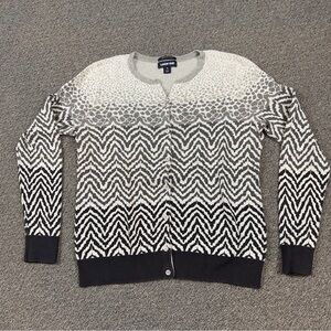 Lauren Ralph Lauren Black and White Patterned Men's Cardigan